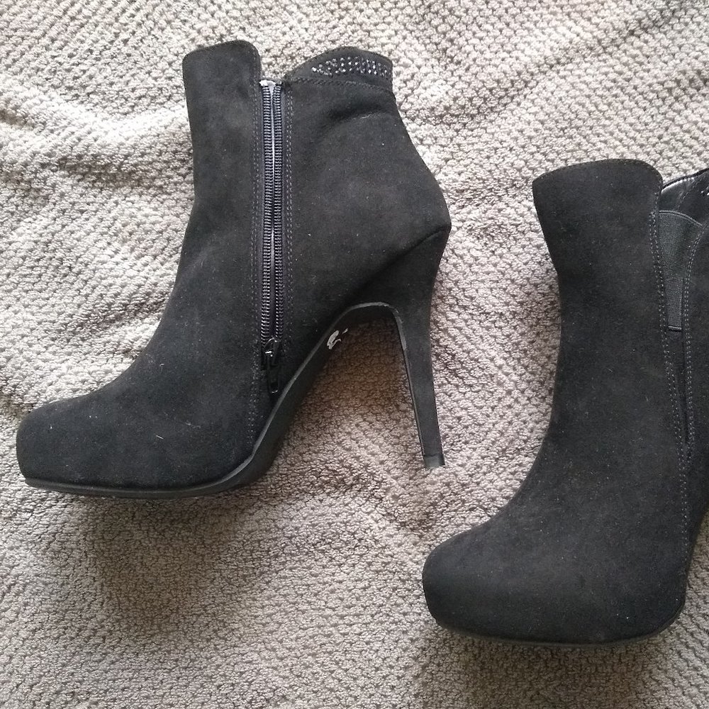 Black Suede Booties